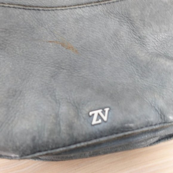 ZADIG VOLTAIRE Bag Leather Crossbody Blue Sling Studded Purse Small 2 Way 90s - Picture 16 of 16